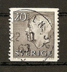 Stamps Sweden -  Gustavo VI / Tercera Serie. (con iniciales).