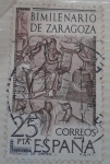 Stamps : Europe : Spain :  BIMILENARIO DE ZARAGOZAMOSAICO DE ORFEO