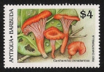 Stamps America - Antigua and Barbuda -  SETAS-HONGOS: 1.105.018,00-Cantharellus cinnabarinus
