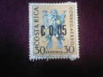 Stamps Costa Rica -  Arqueología de Costa Rica (Idolo Maya)