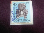Sellos de America - Costa Rica -  Arqueología de Costa Rica (Idolo Maya)
