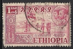 Sellos de Africa - Etiop�a -  IZAMIENTO DE LA BANDERA.