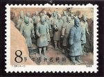 Stamps : Asia : China :  Mausoleo del primer emperador Qin (Guerreros de Terracota)