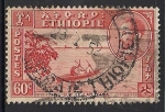 Stamps Ethiopia -  Canoa en el lago Tana.