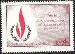 Stamps Chile -  AÑO INTERNACIONAL DE LOS DERECHOS HUMANOS