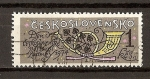 Stamps : Europe : Czechoslovakia :  65 Aniversario del Primer Sello Checoslovaco.