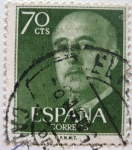 Stamps Spain -  general franco