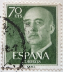 Stamps Spain -  general franco