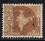 Stamps : Asia : India :  MAPA DE LA INDIA.