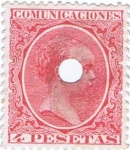Stamps Spain -  ALFONSO XIII - 4 PESETAS