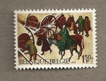 Stamps Belgium -  cuadro con carros