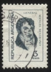 Stamps : America : Argentina :  Manuel Belgrano 1770 – 1820. Economista, periodista, político, abogado y militar.