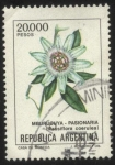 Stamps : America : Argentina :  Flor de Pasionaria ( Mburucuyá ). Passiflora coerulea.