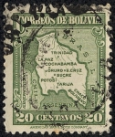 Stamps : America : Bolivia :  Mapas