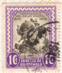 Stamps : America : Guatemala :  Centenario del Sello Postal