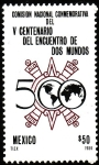 Stamps : America : Mexico :  V CENTENARIO DEL ENCUENTRO DE DOS MUNDOS