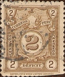 Stamps Peru -  Sello de Déficit
