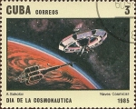 Sellos de America - Cuba -  Día de la Cosmonáutica - Naves Cósmicas.