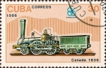 Stamps Cuba -  EXPO ’86, Vancouver - Primera Locomotora de Canadá 1836.