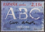 Stamps Spain -  ESPAÑA 2003 3963 Sello Centenario Diario ABC Madrid usado Espana Spain Espagne Spagna Spanje Spanien