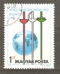 Stamps Hungary -  32nd   CAMPEONATO   MUNDIAL   DE   ESGRIMA.   BUDAPEST