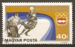 Stamps Hungary -  HOCKEY   SOBRE   HIELO   Y   EMBLEMA.