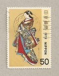 Stamps Japan -  Japonesa con atuendo tradicional