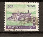 Sellos del Mundo : Asia : Pakist�n : Serie Basica./ Tractor.