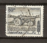 Sellos del Mundo : Asia : Pakistán : Serie Basica./ Tractor.