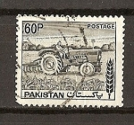 Sellos del Mundo : Asia : Pakist�n : Serie Basica./ Tractor.