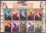 Stamps : Asia : Sri_Lanka :  Aves residentes de Sri Lanka