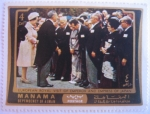 Stamps Bahrain -  visita emperador de japon