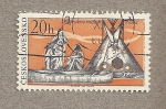 Stamps Czechoslovakia -  Museo arte indio