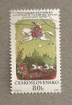 Stamps Czechoslovakia -  Ilustración jinetes