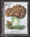 Stamps Bulgaria -  SETAS-HONGOS: 1.120.035,02-Gyromitra esculenta -Dm.991.11-Y&T.3356-Mch.3890-Sc.3601