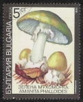 Stamps Bulgaria -  SETAS-HONGOS: 1.120.031,03-Amanita phalloides -Dm.991.7-Y&T.3352-Mch.3886-Sc.3597