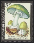 Stamps Bulgaria -  SETAS-HONGOS: 1.120.031,04-Amanita phalloides -Dm.991.7-Y&T.3352-Mch.3886-Sc.3597