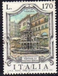 Stamps Italy -  Italia 1976 Scott 1251 Sello Fuentes Famosas Fontana Antica Gallipoli usado 
