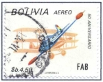 Sellos de America - Bolivia -  Homenaje al cincuentenario de la Fuerza Aerea Boliviana