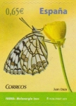 Stamps : Europe : Spain :  ESPAÑA 2011 4624 Sello Nuevo Flora Mariposa Butterfly Melanargia Ines Espana Spain Espagne Spagna Sp