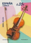 Stamps Spain -  ESPAÑA 2011 4630 Sello Nuevo Instrumentos Musicales Violin Mimma Malaga Espana Spain Espagne Spagna 