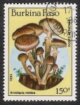 Stamps Burkina Faso -  SETAS-HONGOS: 1.121.016,01-Armillaria mellea -Dm.985.109-Y&T.681-Mch.1059-Sc.748