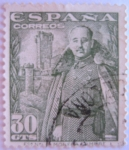 Stamps Spain -  general franco y castillo de la mota