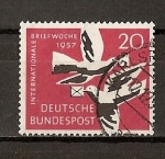 Stamps : Europe : Germany :  Semana internacional de la carta escrita.