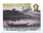 Sellos de America - Bolivia -  Bicentenario del nacimiento del naturalista frances Alcides D'Orbigny 1802-2002