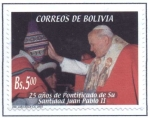 Sellos de America - Bolivia -  25 Aniversario de Pontificado de S.S. Juan Pablo II