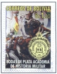 Stamps Bolivia -  Bodas de Plata Academia de Historia Militar