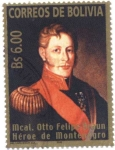 Stamps Bolivia -  Conmemoracion de la visita de Ludwig G. Braun