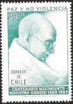 Stamps Chile -  CENTENARIO NACIMIENTO MAHATMA GANDHI