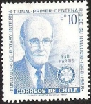 Stamps Chile -  PAUL HARRIS - FUNDADOR ROTARY INTERNACIONAL